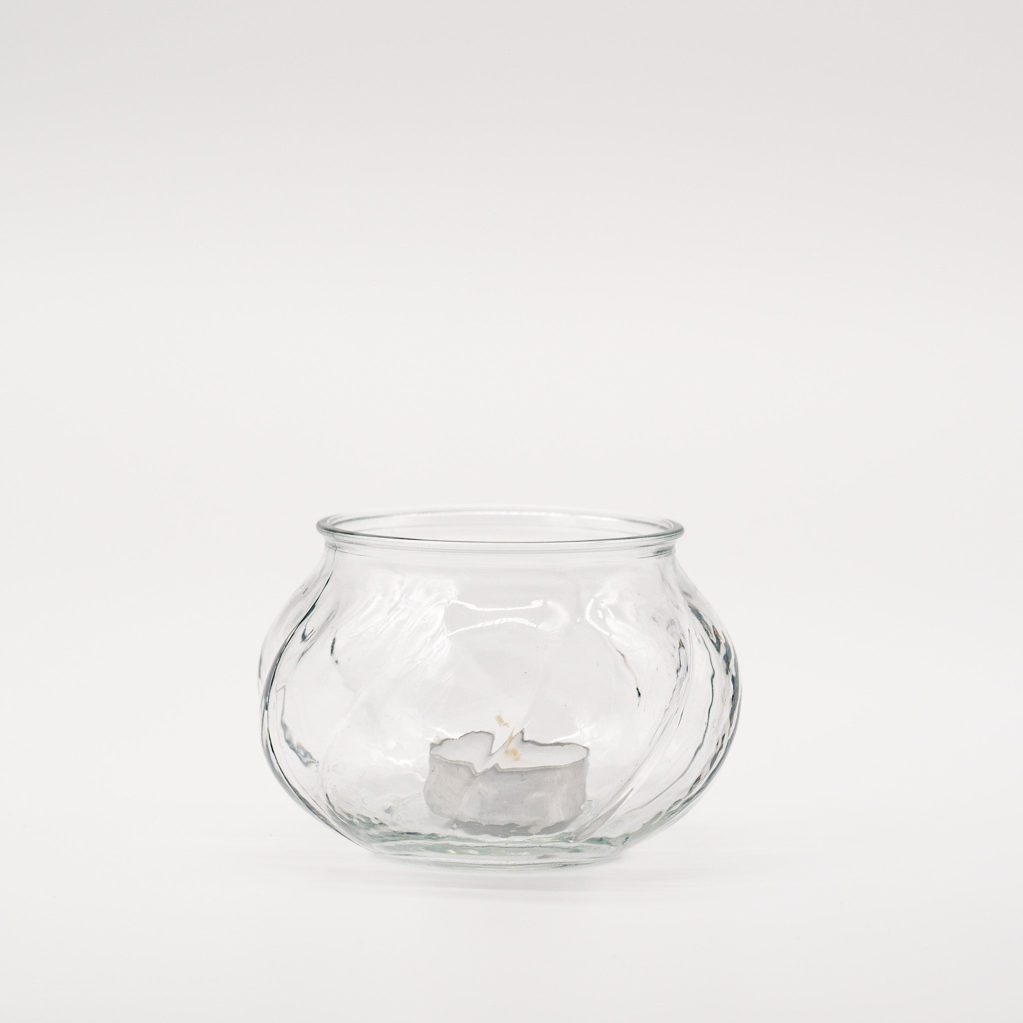 Bauchiges Glaswindlicht "Korfu"