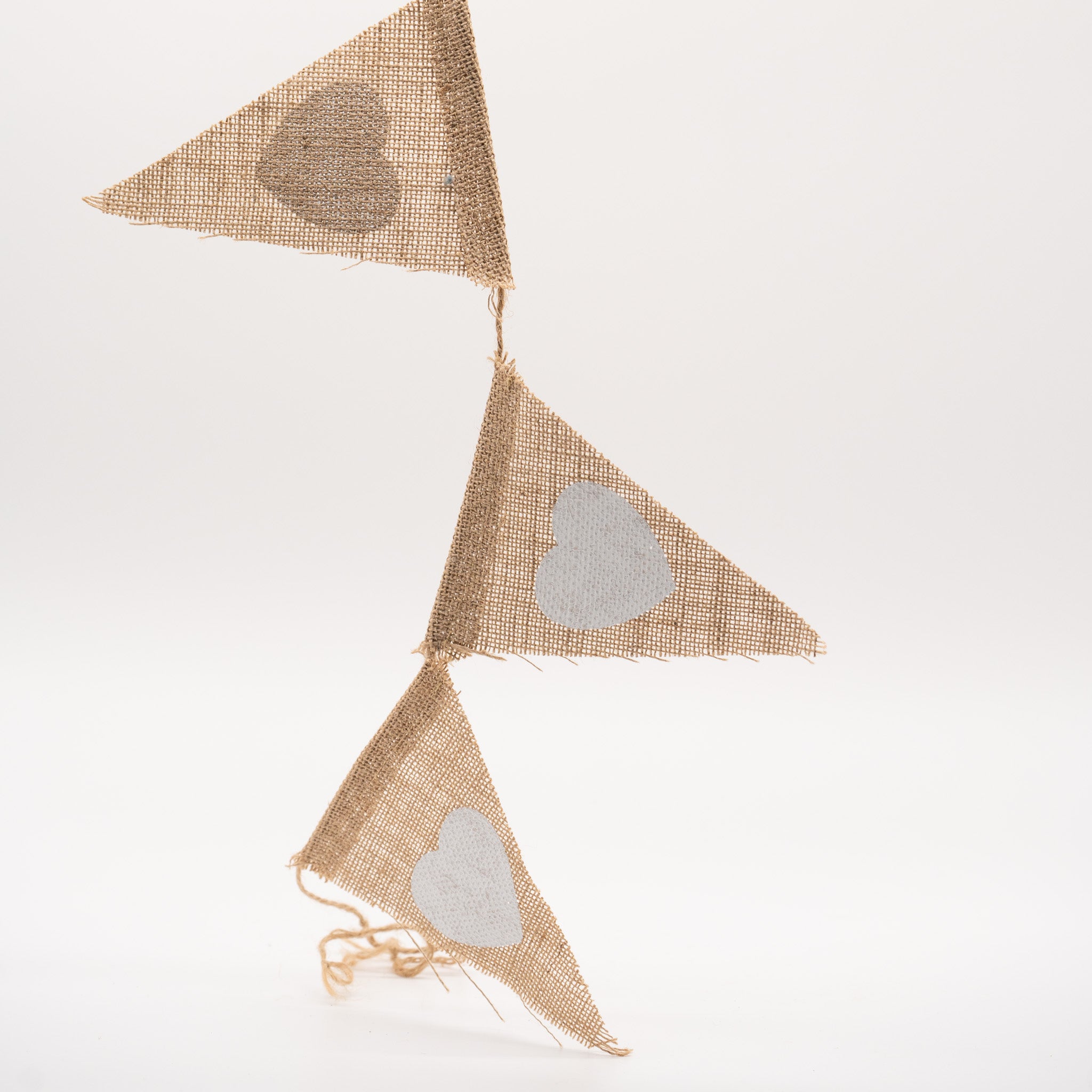 Jutewimpelkette "Herz"