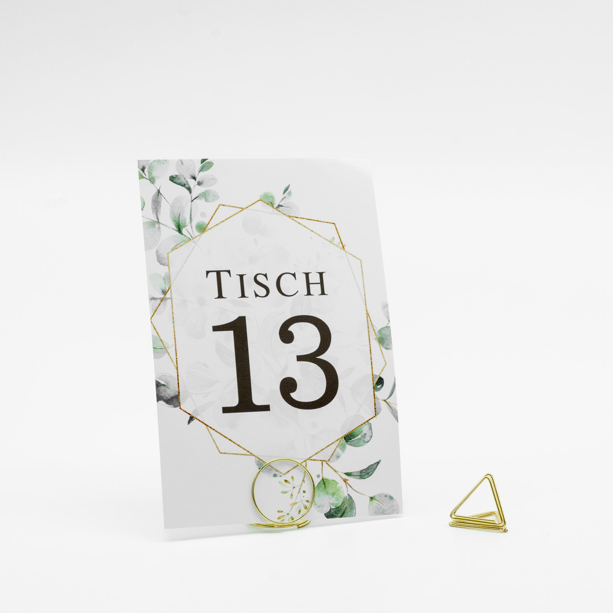 Tischnummernhalter "Gold"