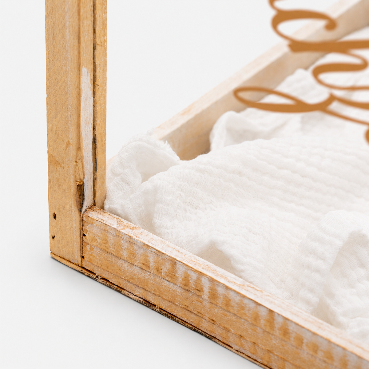 Hochzeitspostbox „Glas“, Detailansicht.