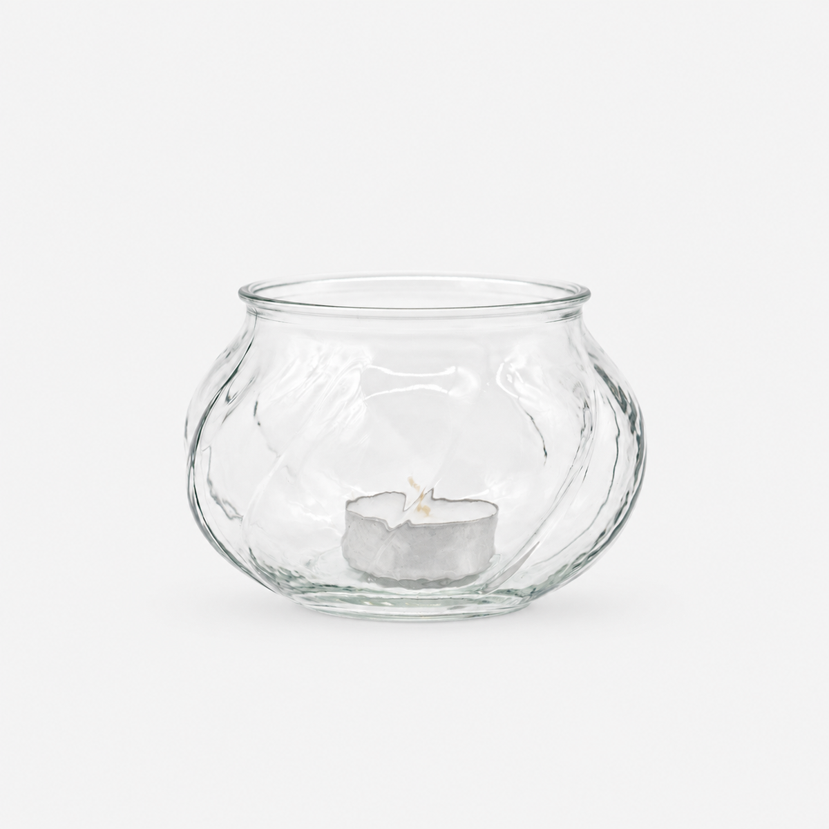 Bauchiges Glaswindlicht "Korfu"