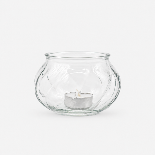 Bauchiges Glaswindlicht "Korfu"