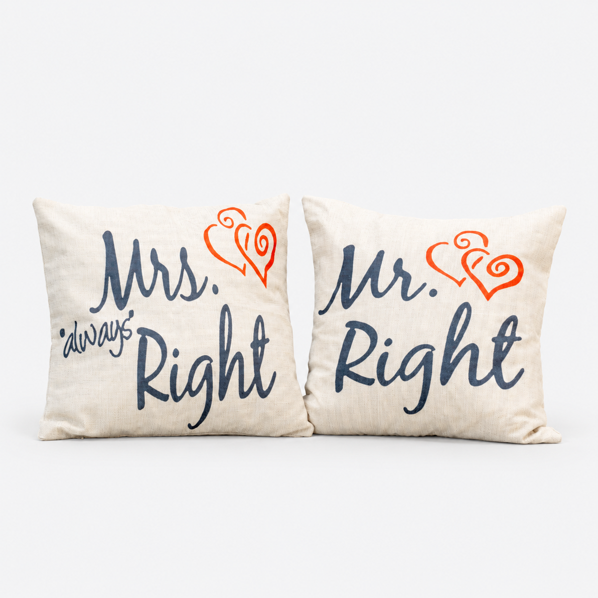 Kissenhülle "Mrs&Mr"