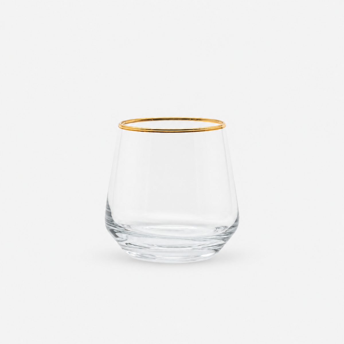 Vase mit Goldrand „Innsbruck“ in der Variante Klein auf hellem Hintergrund.